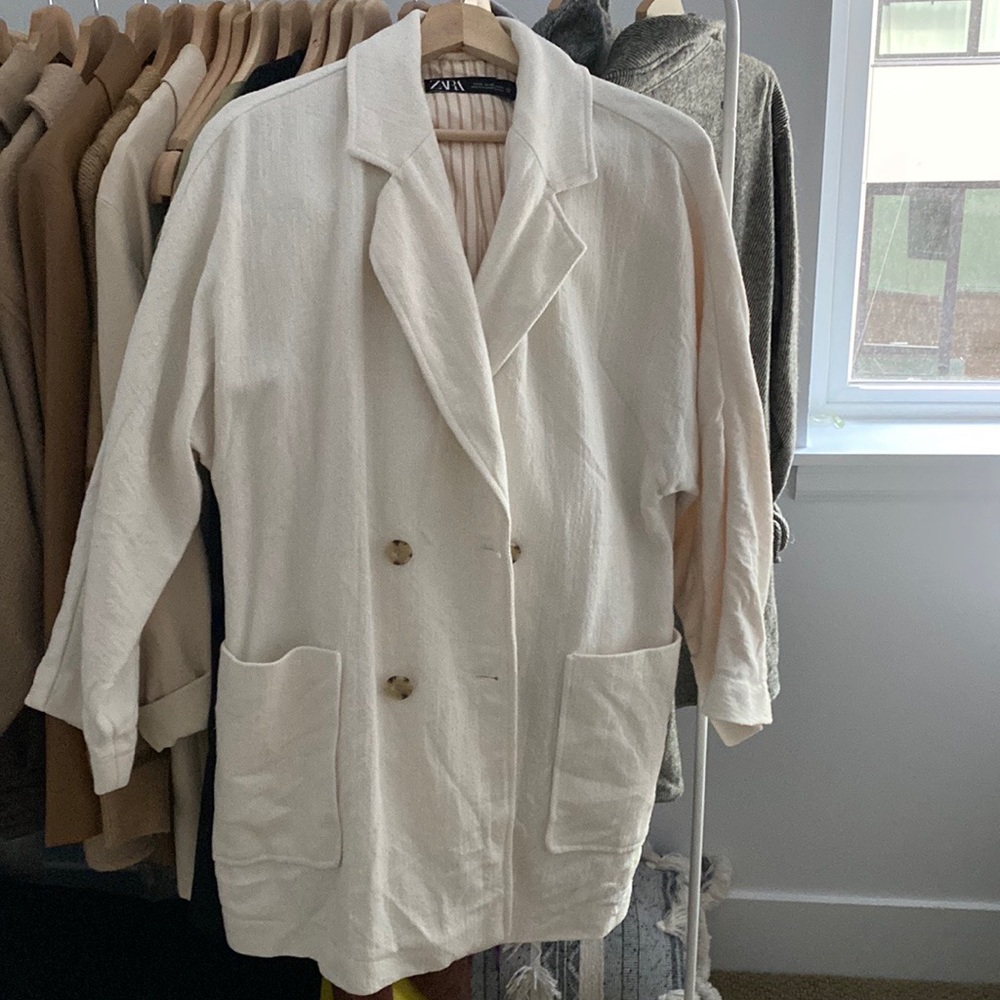 Zara XS oversized double breasted blazer
